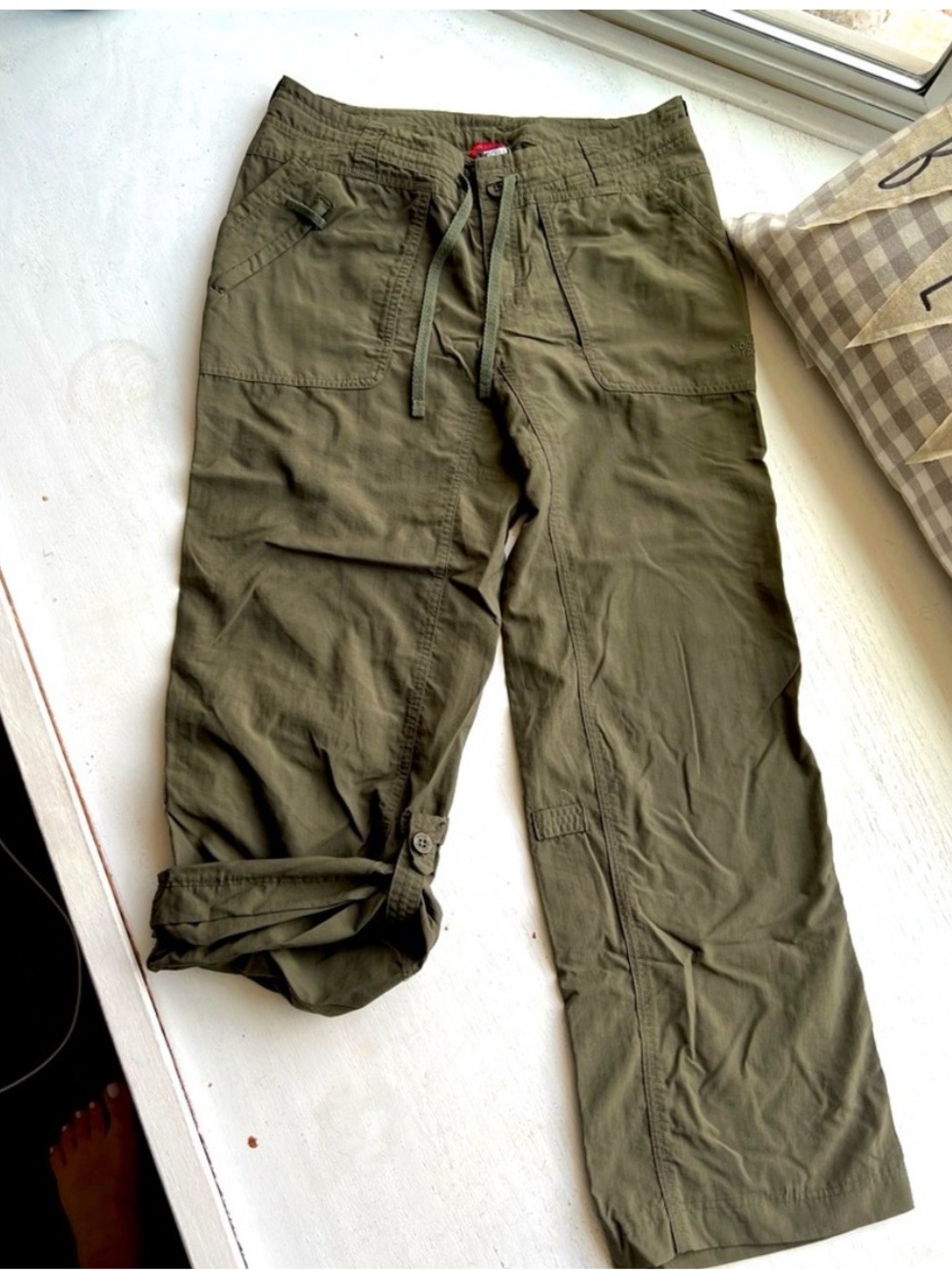 The North Face track pants in olive